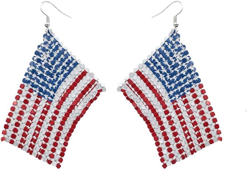 ecozran Halloween, Christmas, 4th of July Patriotic Earrings, Holiday Earrings Independence Day Stud Dangle Drop Earrings Hook Fashion Jewelry Gift for Women - Image 5